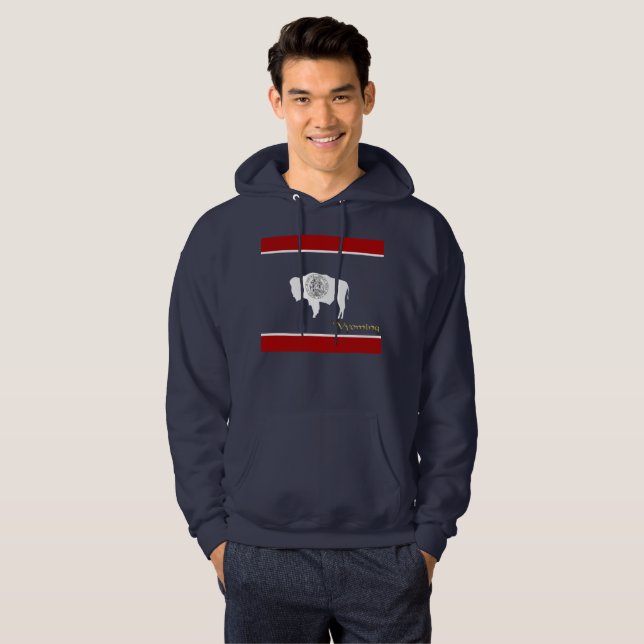 Veste À Capuche Drapeau du Wyoming (Devant entier)