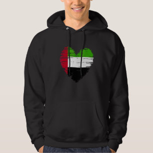 Veste À Capuche Drapeau émirati du coeur des Émirats arabes unis