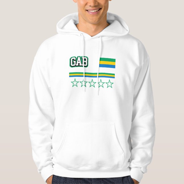 Veste À Capuche Drapeau Gabon (Devant)