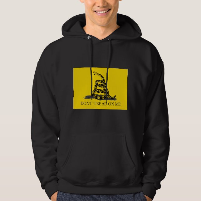 Veste À Capuche Drapeau Gadsden jaune classique Ne marchez pas sur (Devant)