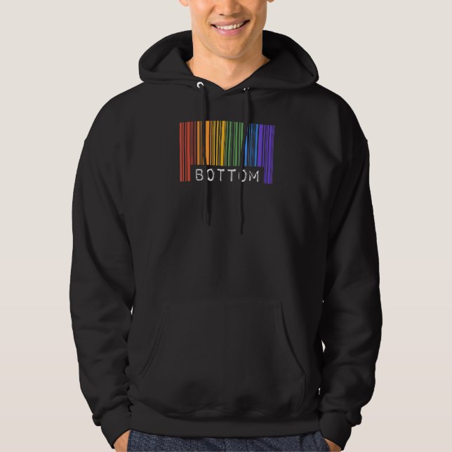 Veste À Capuche Drapeau Gay pride Inférieur Code Barre Lgbtq Mois  (Devant)