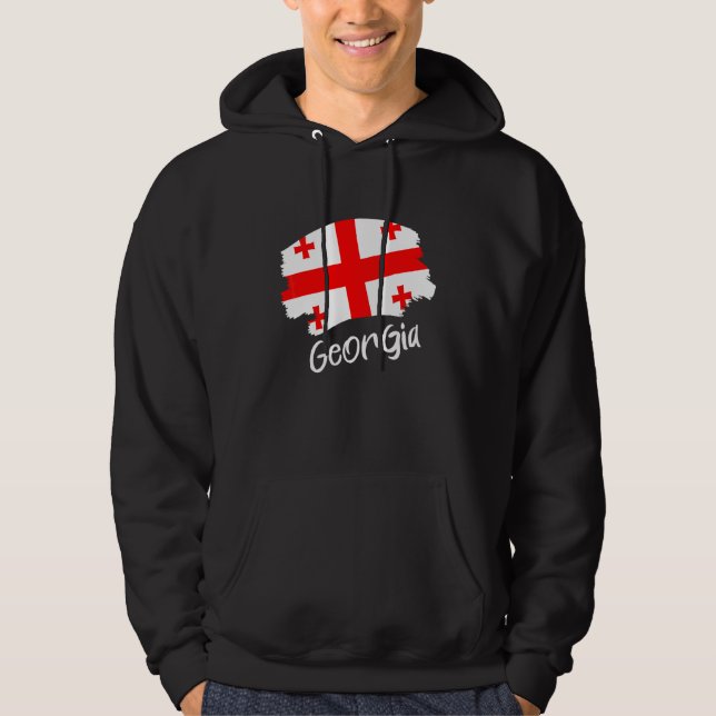 Veste À Capuche Drapeau géorgien Géorgie (Devant)