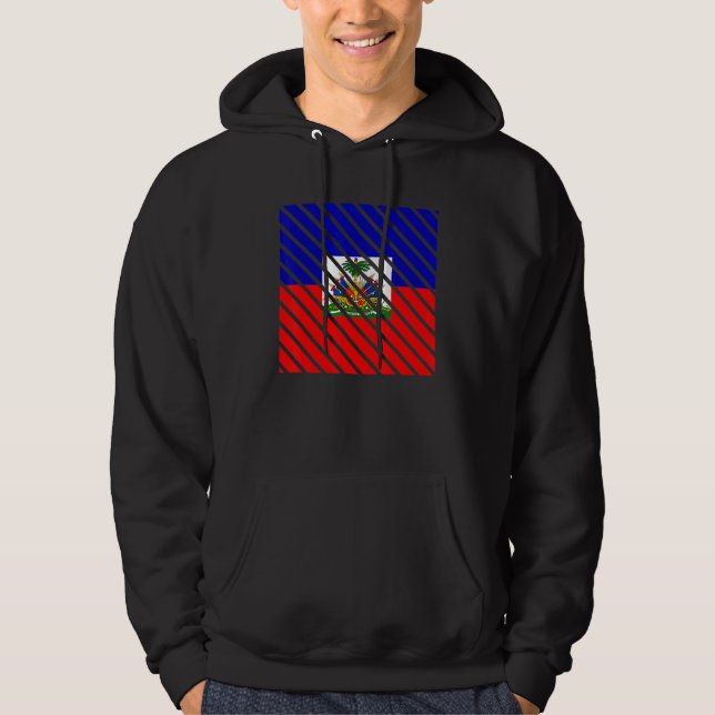 Veste À Capuche Drapeau haïtien (Devant)