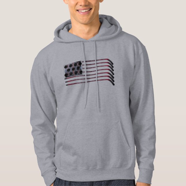 Veste À Capuche Drapeau Hoddie d'hockey des USA (Devant)