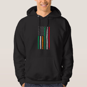 Veste À Capuche Drapeau irlandais italien irlandais Italie ST PATR