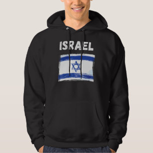 Veste À Capuche Drapeau Israël Jour de vacances Vintage Grunge Dra