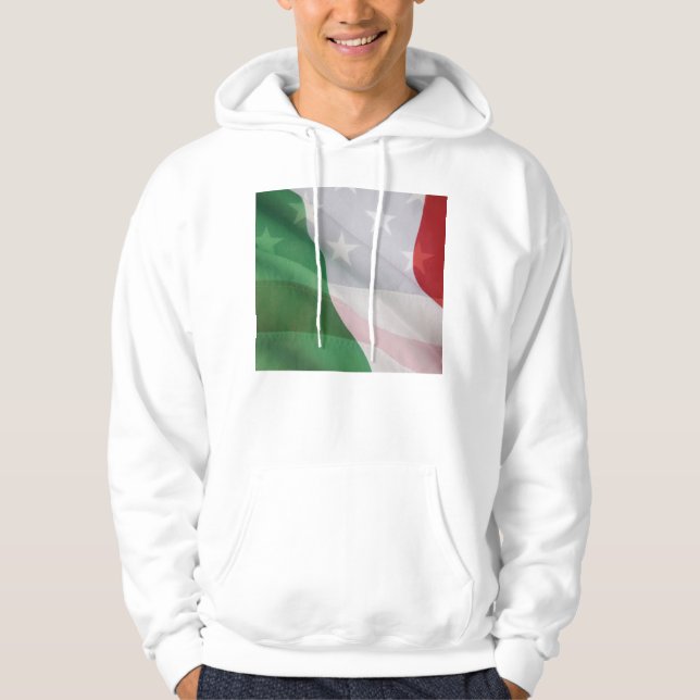 Veste À Capuche Drapeau italien et américain (Devant)