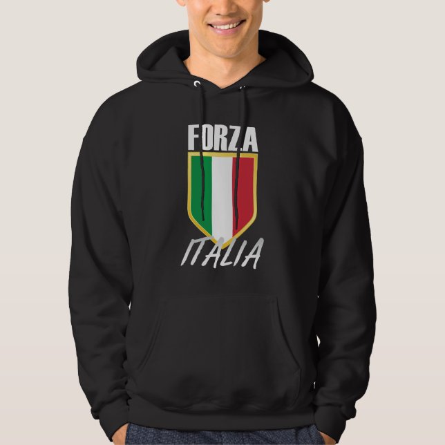 Veste À Capuche Drapeau italien Forza Italia Soccer (Devant)