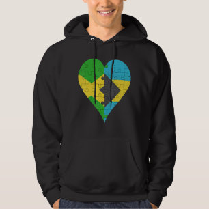 Veste À Capuche Drapeau jamaïcain Coeur