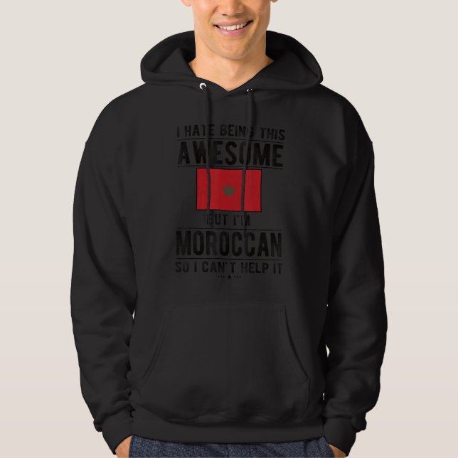 Veste À Capuche Drapeau marocain incroyable Maroc Racines marocain (Devant)