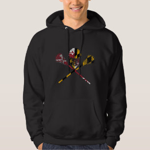 Veste À Capuche Drapeau Maryland Lacrosse Boys Hommes Women's Coll