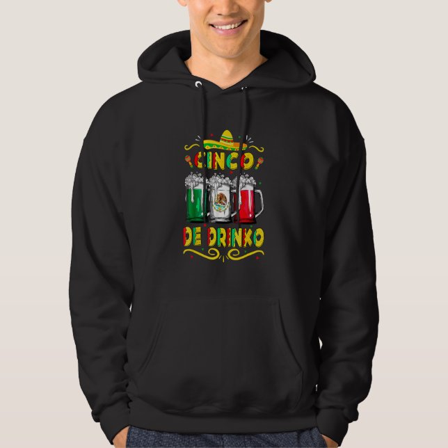 Veste À Capuche Drapeau Mexicain Cinco De Drinko (Devant)