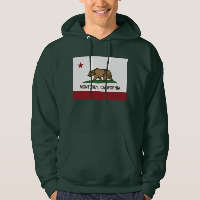 Veste À Capuche Drapeau Monterey d'état de la Californie (Devant)