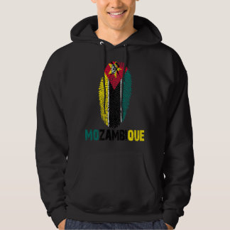 Veste À Capuche Drapeau MOZAMBIQUE Imprimer Drapeau I Love Travel