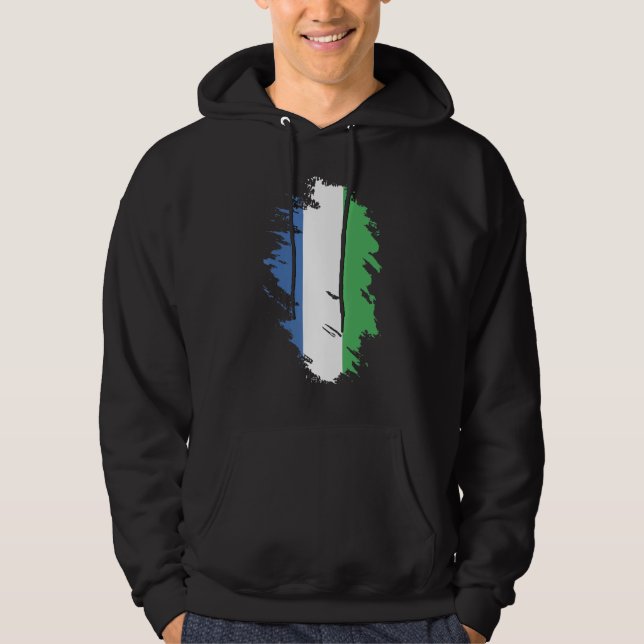 Veste À Capuche Drapeau national de la Sierra Leone souvenir pour  (Devant)