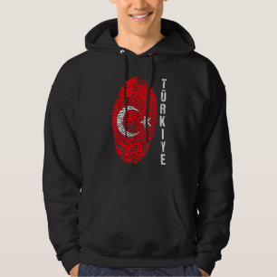 Veste À Capuche Drapeau national Turquie Turkiye Empreinte Bayragi
