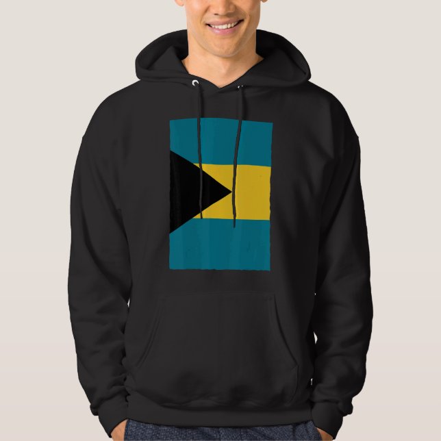 Veste À Capuche Drapeau national Vintage rétro Bahamas (Devant)