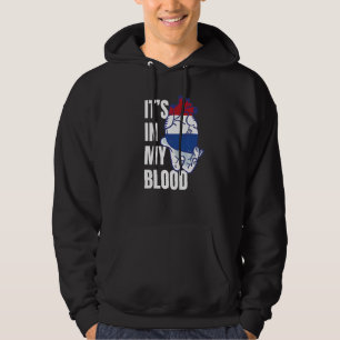 Veste À Capuche Drapeau néerlandais Coeur sang Veines main Pays-Ba