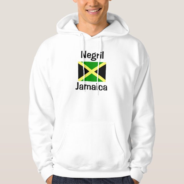 Veste À Capuche Drapeau Negril, Jamaïque de la Jamaïque (Devant)