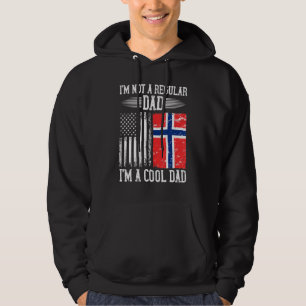 Veste À Capuche Drapeau norvégien américain Norvège Drapeau racine