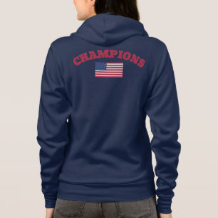 Veste À Capuche Drapeau officiel CHAMPIONS USA vrai tee - shirt cl