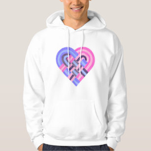 Veste À Capuche Drapeau Omnisexuel Coeur Tissé Pink violet