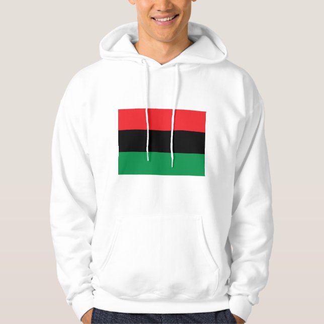 Veste À Capuche Drapeau panafricain, histoire noire afro-américain (Devant)