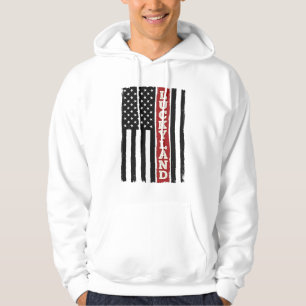 Veste À Capuche Drapeau Patriotique Vertical Luckyland Vintage