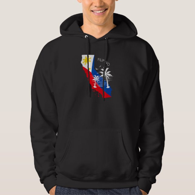 Veste À Capuche Drapeau philippin de Californie (Devant)