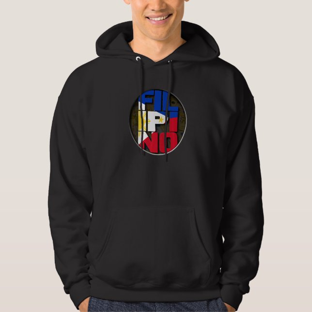 Veste À Capuche Drapeau philippin Drapeau philippin Pinoy (Devant)