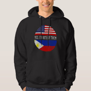 Veste À Capuche Drapeau philippin mi-américain Philippines H