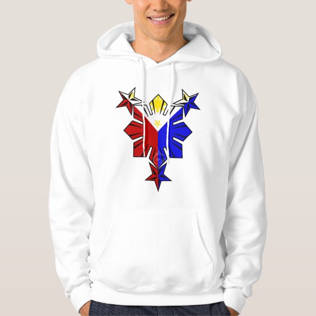 Veste À Capuche Drapeau philippin Sun et étoiles Hoody (Devant)