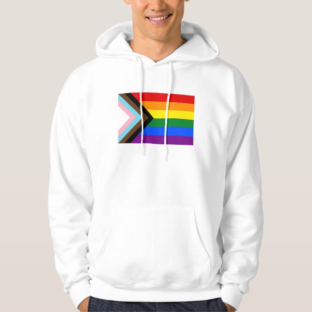 Veste À Capuche Drapeau Progress Pride LGBTQ+ (Devant)