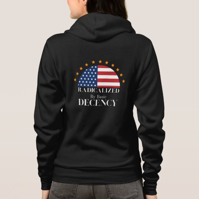 Veste À Capuche Drapeau Radical par Basic Decency USA (Dos)