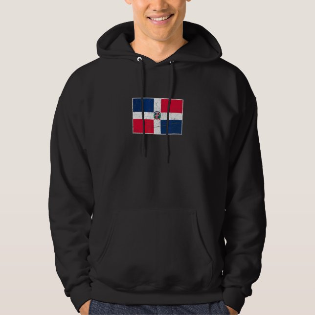 Veste À Capuche Drapeau République Dominicaine Avec Colo National  (Devant)