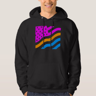 VESTE À CAPUCHE DRAPEAU RÉTRO USA NEON COREY TIGER '80