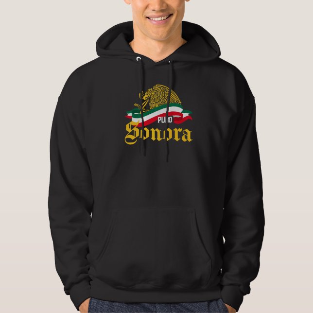 Veste À Capuche Drapeau Sonora Mexique Puro Sonora Aigle jaune (Devant)
