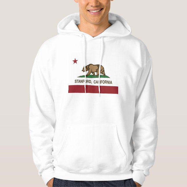 Veste À Capuche Drapeau Stanford de République de la Californie (Devant)