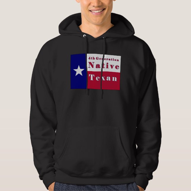 Veste À Capuche Drapeau texan natif de 4e génération (Devant)