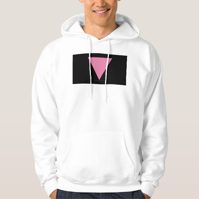Veste À Capuche Drapeau triangle rose de SlipperyJoe's symbole ros (Devant)