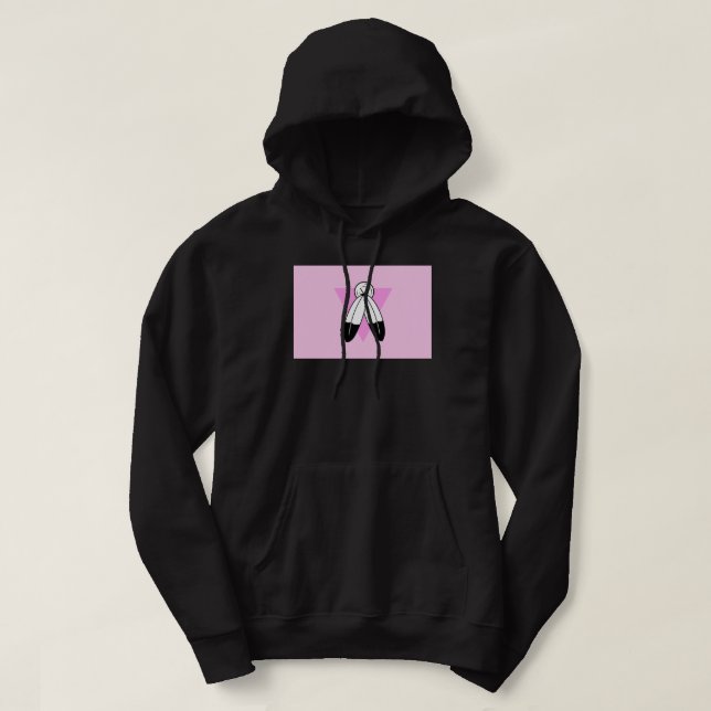 Veste À Capuche Drapeau Triangle Rose Two-Spirit (Design devant)