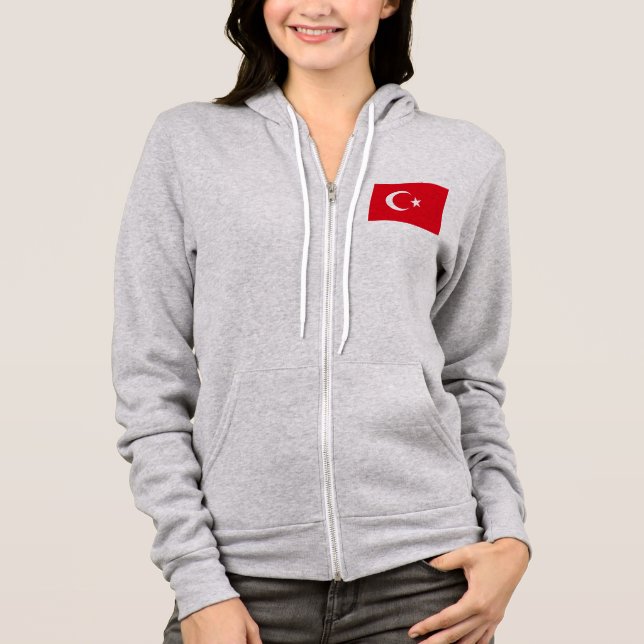 Veste À Capuche Drapeau Türkiye - Turquie (Devant)