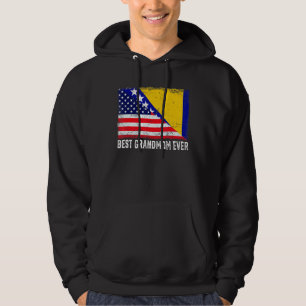 Veste À Capuche Drapeau Usa Bosnie-Herzégovine Drapeau Meilleur Gr