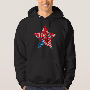 Veste À Capuche Drapeau USA Couleur Étoile Parfaite - AMOUR USA