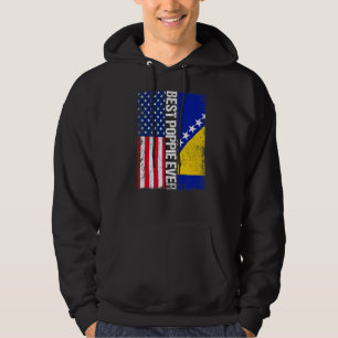 Veste À Capuche Drapeau Usa & Drapeau Bosnie-Herzégovine Meilleur