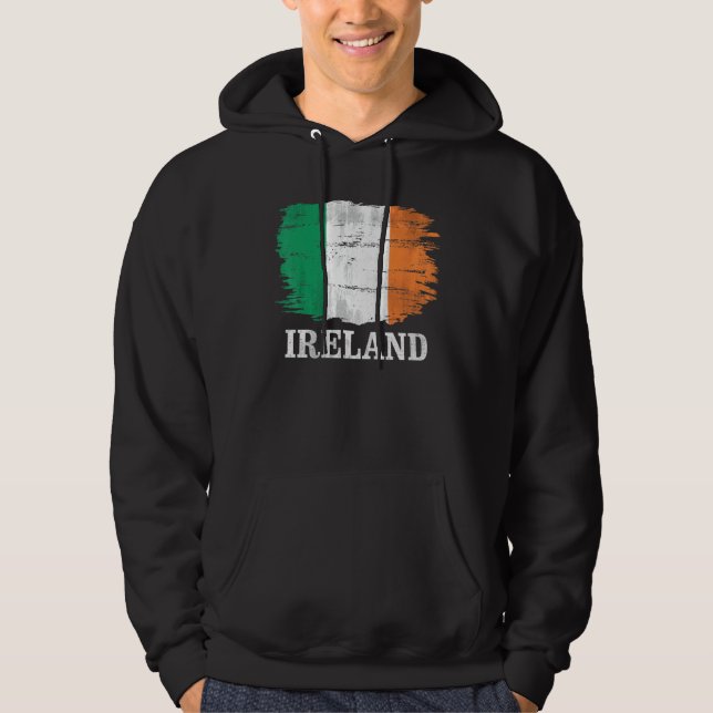 Veste À Capuche Drapeau Vintage d'Irlande   (Devant)