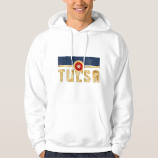 Veste À Capuche Drapeau Vintage Tulsa Oklahoma Avec Typographie Tu
