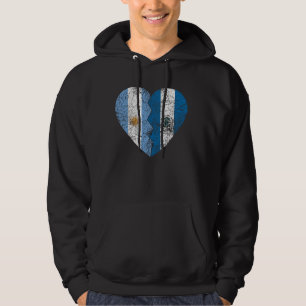 Veste À Capuche Drapeaux argentins salvadoriens Coeur Argentine El