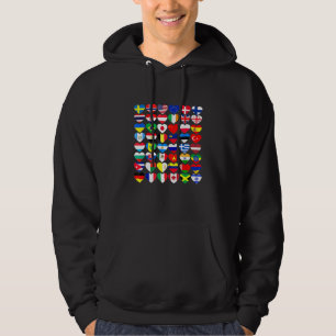 Veste À Capuche Drapeaux Des Pays Du Monde International