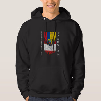 Veste À Capuche Drapeaux équatoriens péruviens arrachés Equateur P